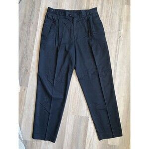 M2 Vintage 90's Men’s Dress Suit Pants Pleated Work Slacks Black 34W/32L